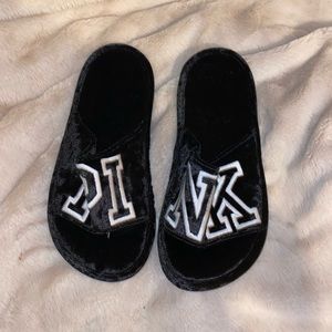 Comfy black slide slipper from PINK